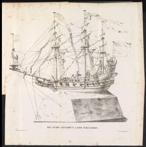 Skepp som flöte i processionen för Saint Rombout, 1825 Skeppet heter 