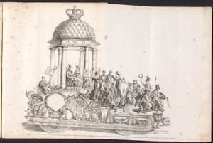 Femte flottören i processionen för Saint Rombout, 1825