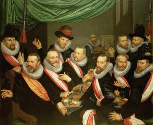 Bankett för officerarna och subalternerna från civilgardet i San Jorge av Frans de Grebber
