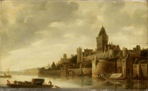 Utsikt över Valkhof i Nijmegen av Frans de Hulst