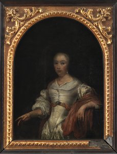 Porträtt av en dam av Frans van I Mieris