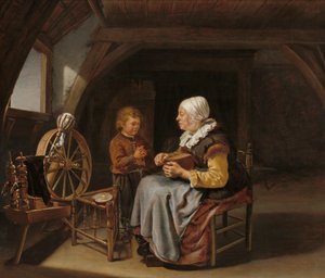 Saying Grace, ca 1650-55 av Frans van Mieris