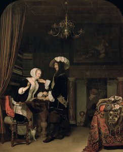 Kavaljer i butiken, 1660