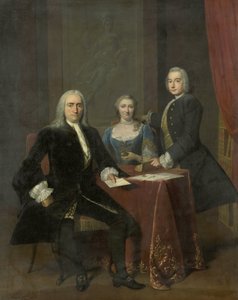 Familjegrupp i en interiör