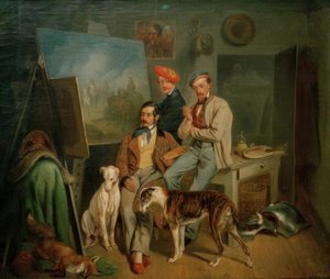 Bröderna Benno, Franz och Eugen Adam i studion