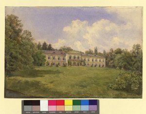 Slott med park i Weidlingau