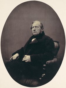 [Man sitter i fåtölj], 1850-60-tal.