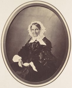 [Porträtt av en äldre kvinna], 1850-60-tal.