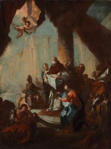 Studie till "Kristi framställning i templet" (för Sankt Ulrich, Wien), ca 1750 (olja på duk)