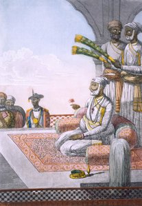 En Rahjah med skötare, pub. 1808-12. av Franz Balthazar Solvyns
