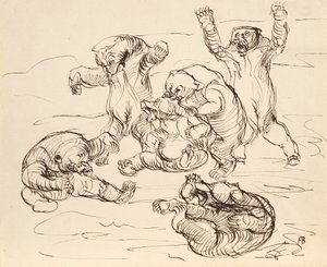 Bråkande björnar av Franz Barwig d. Ä.