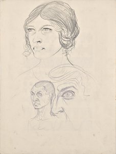 Porträttstudier Rosa och Walter Barwig av Franz Barwig der Ältere