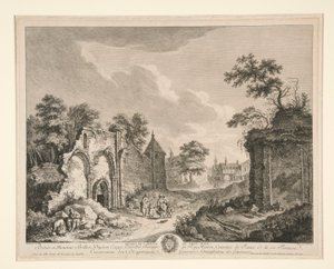 Ruinerna av klostret St. Maur av Franz Edmund Weirotter