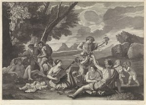 Landskap med Bacchantes