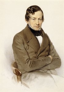 Porträtt av Anton Diabelli, sittande halvlängd, 1842