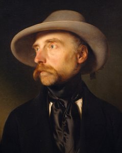 Porträtt av målaren Franz Wipplinger (1762-1812), målning av Franz Eybl (1806-1880)
