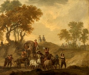 Landskap med bagagevagn