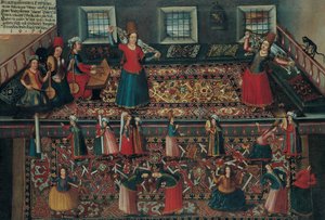 En scen från det turkiska harem, andra hälften av 1600-talet. av Franz Georg Hörmann