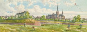 Mellan Westbahn och Mariahilfer-linjen (vy av linjeväggen) av Franz Gerasch