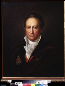 Porträtt av författaren Johann Wolfgang von Goethe (1749-1832) (Porträtt av författaren J.W. von Goethe). Målning av Gerhard von Kugelgen (1772-1820), olja på duk
