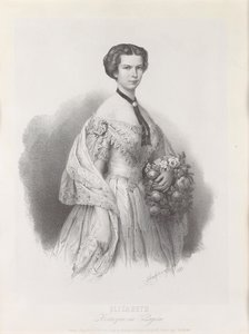 Porträtt av kejsarinnan Elisabeth av Österrike, 1853.