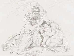 Der Tod des Oedipus Oidipus död, 1806. av Franz Hegi