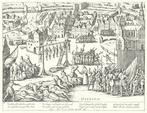 Massavrättningar utförda av spanjorerna i Haarlem, Nederländerna, 1573