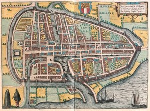 Rotterdam, Nederländerna (gravyr av Franz Hogenberg