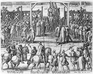 Hängningsscener i Flandern, 1570 av Franz Hogenberg
