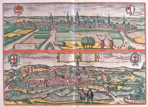 Soest och Warburg, Tyskland (gravyr
