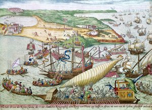 The Siege of Tunis or La Goulette af Charles V i 1535 swed