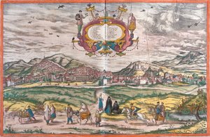 Utsikt över Granada, Spanien (etsning