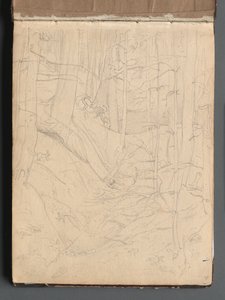 Album med utsikt över Rom och omgivningar, Landskapsstudier, sida 01a: Romerskt landskap. av Franz Johann Heinrich Nadorp
