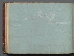 Album med utsikt över Rom och omgivningar, Landskapsstudier, sidan 36b: Molnstudie av Franz Johann Heinrich Nadorp