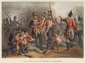 The Buffs at the Battle of Albuera (färgad akvatint) av Franz Joseph after Manskirch