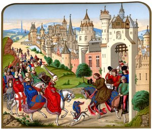Drottning Isabeau av Bayerns intåg i Paris, c1500, 1870.