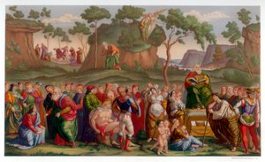 Moses testamente och död, 1481-1482 1870 av Franz Kellerhoven