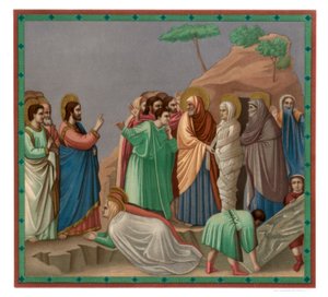 Scener från Kristi liv: Lazarus uppståndelse, 1304-1305 1870 av Franz Kellerhoven