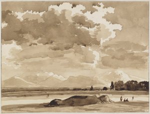 Landskap nära Kochel av Franz Kobell