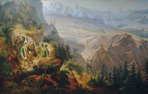 Kejsar Maximilian I (?) jagar en stenbock av Franz Krammer