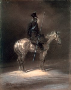 Kosack till häst, 1837. av Franz Krüger