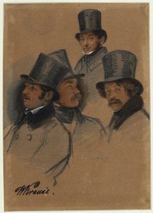Ludwig Elsholtz, Wilhelm Krause, Karl Friedrich G. Lüderitz, Karl Friedrich Schulz av Franz Krüger