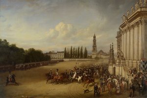 Parad i Potsdam år 1817 av Franz Krüger