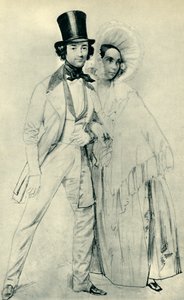 Paul och Amalie Taglioni, 1839, 1943. av Franz Krüger
