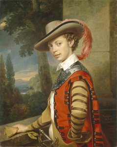Porträtt av prins Nikolai Saltykov i kostym, 1850 av Franz Krüger