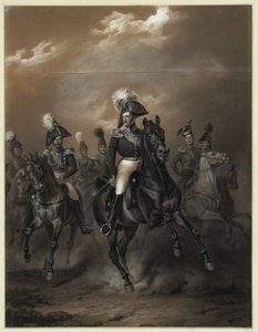 Tsar Nikolaj I med följe av Franz Krüger