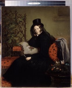 Porträtt av kejsarinnan Alexandra Fedorovna (född Charlotte av Preussen av Franz Krüger