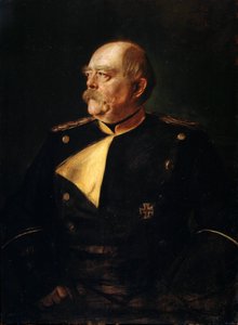 Porträtt av kansler Otto von Bismarck i uniform