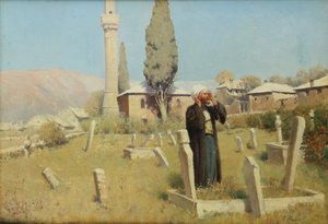 Franz Leo Ruben, Vid bön på kyrkogården före moskén