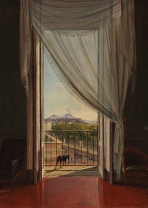 Utsikt över Neapel genom ett fönster, 1824.